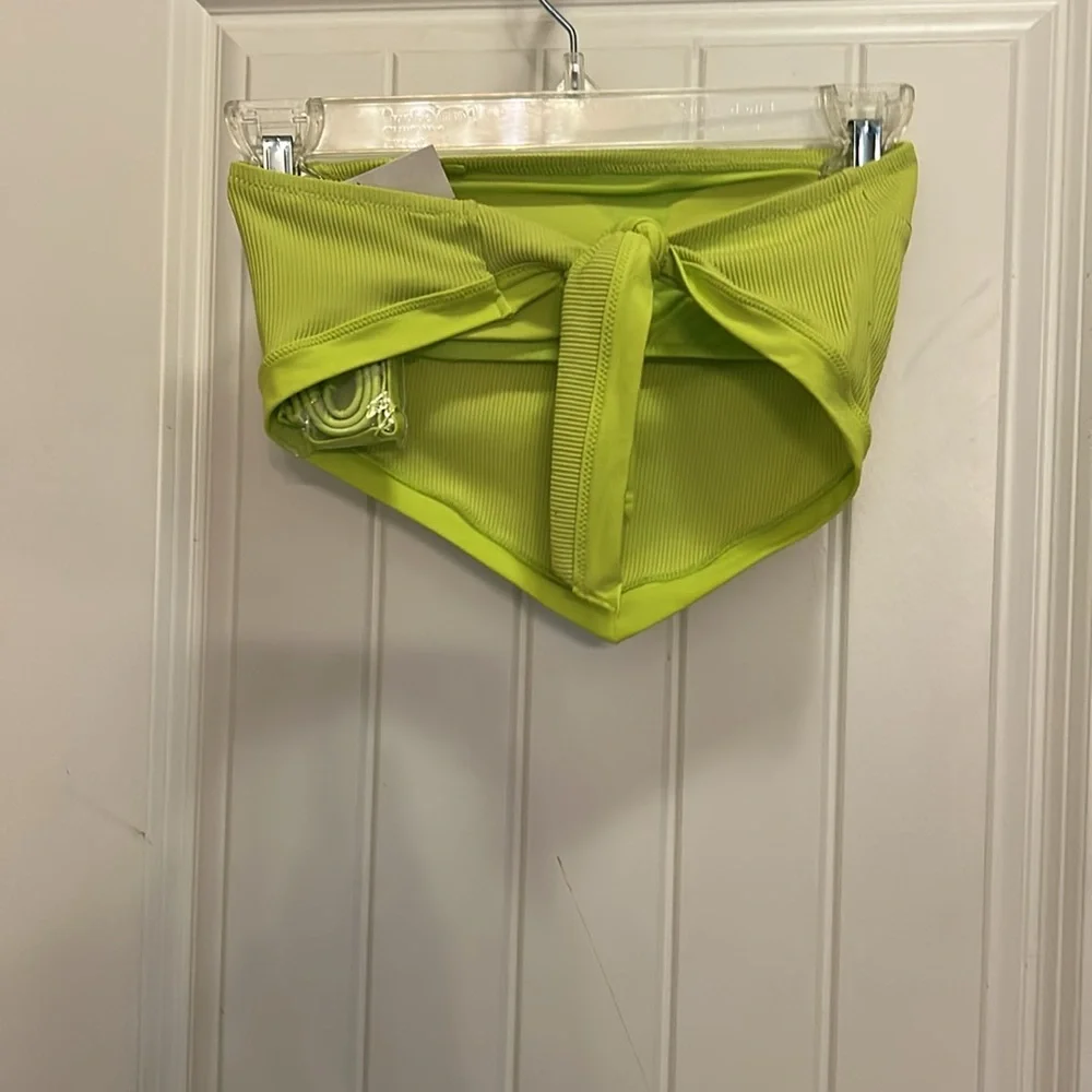 NWT Aerie Lime Green xxs Ribbed swimsuit handkerchief top